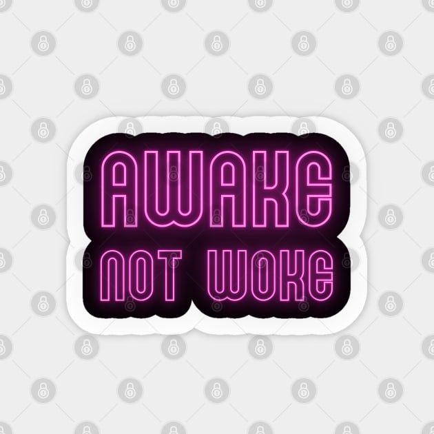 awake not woke Sticker by la chataigne qui vole ⭐⭐⭐⭐⭐